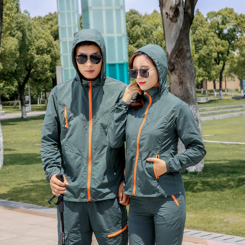 Outdoor speed dry shirt men and women summer thin sun protection clothes ultra light coat mountaineering breathable water and ultraviolet rays