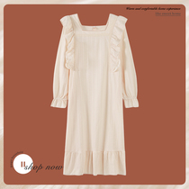 Night dress female spring and autumn pure cotton long-sleeved sweet princess style 2021 new autumn and winter long womens pajamas home clothes