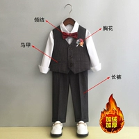 Флисовый комплект, жилет, штаны, галстук-бабочка на лацкан