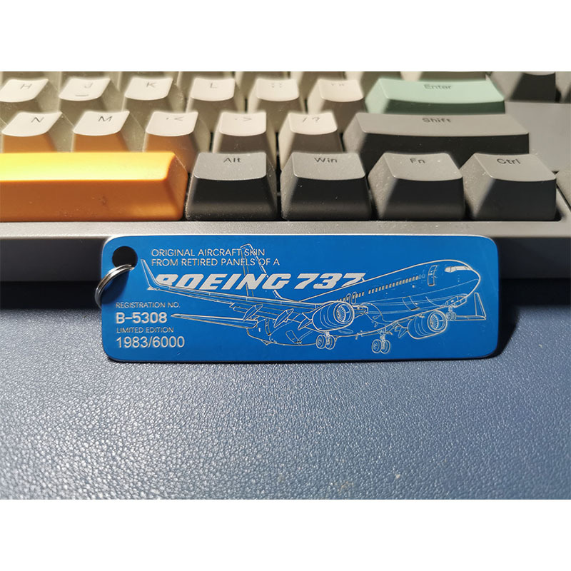 Xiamen Airlines Luggage Tag Airlinertags Keychain Boeing 737 Aircraft Skin Pendant Tag