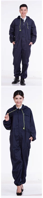 Tình yêu ma thuật trùm đầu một mảnh áo chống bụi và quần áo chống bẩn kích thước lớn tay dài nam sửa chữa tự động kỹ thuật phun sơn quần áo