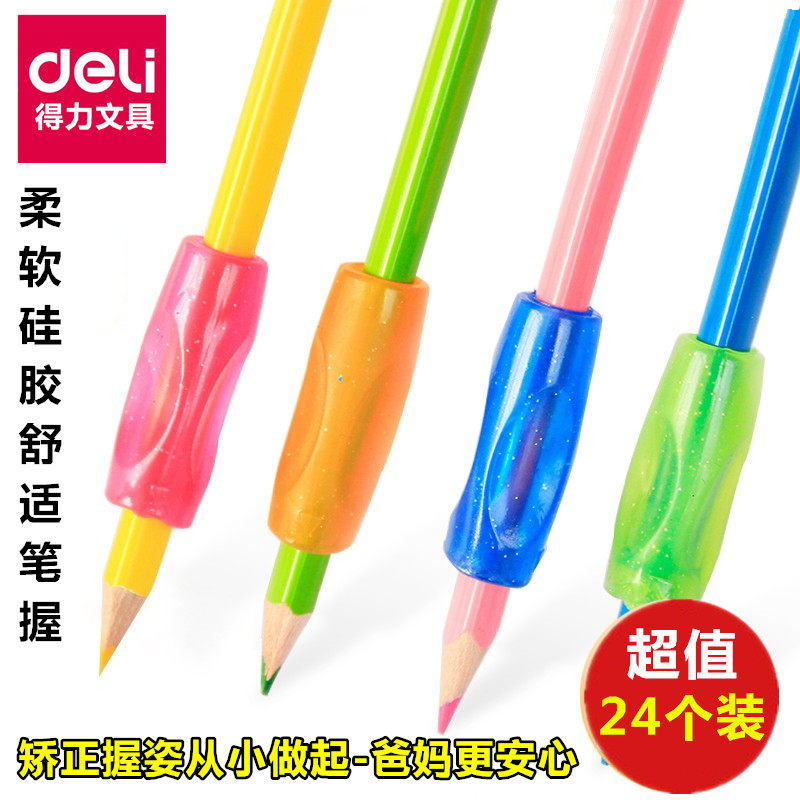 Able Nursery School Children Elementary School Kids Beginners Triangle Correction Grip Pens Aligner Pencil Sleeve Protective Cap