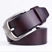 Belt Mens pin buckle youth business casual cowhide belt Simple jeans Genuine leather Korean version of student pants