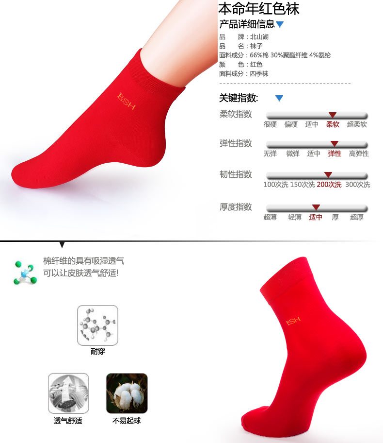 Beishan Lake SpongeBob Đồ lót Nữ Tre Sợi Ren Wedding Big Red Lady Tam giác Quần lót Vớ Hộp quà tặng quần lót phụ nữ