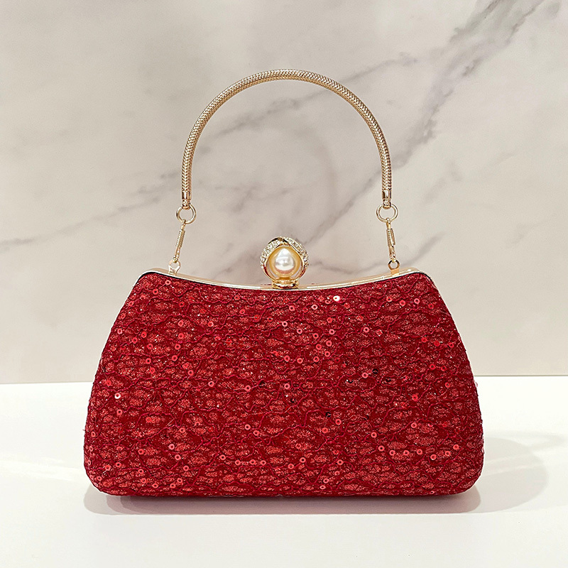 Qipao Bag Wedding Bag Bridal Clutch Red Mother of the Bride Handbag Wedding Banquet Dress Clutch Women's Bag