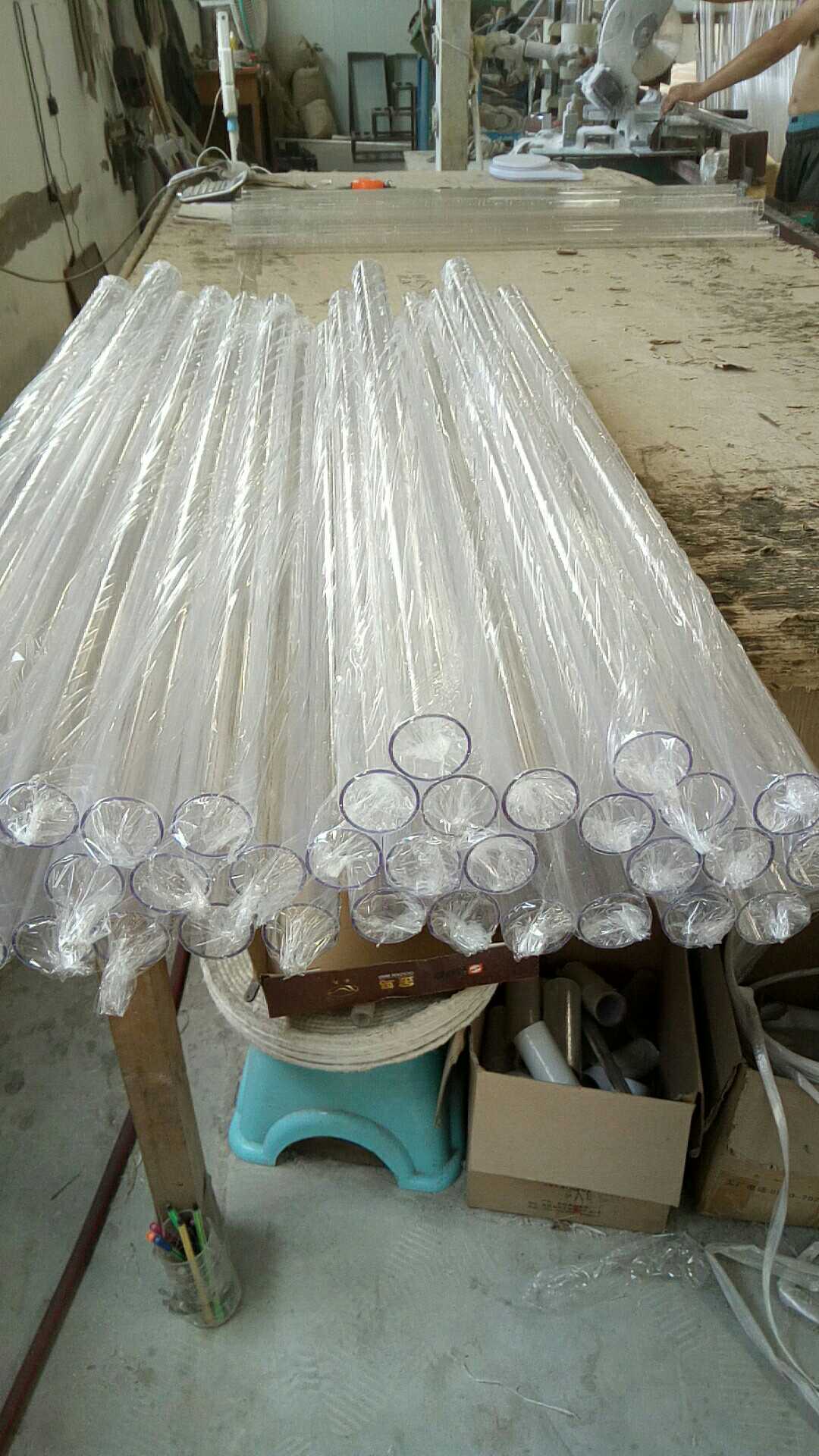 Outer diameter 26 wall thickness 1mm transparent PC pipe plastic pipe T8 lighting tube decorative tube LED luminaire tube one meter price