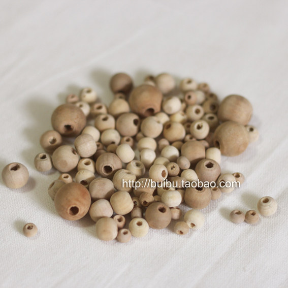 Macroporous Beads Solid Embroidery Material Embroidered Beads Solid Embroidery Makeup Mirror Antique Jewelry Bronze Case Natural Wood Beads