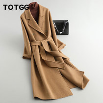 Anti-season double-sided coat Korean version of the long Albaka alpaca wool double-sided cashmere coat for women slim high-end