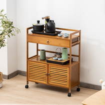 Kitchen Shelve Removable Tea Water Rack Lockers Living-room Small Cart Edge A Few Snack Containing Shelf Tea Cabinet