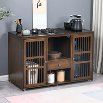 Home Removable Tea Table Tea Water Cabinet Balcony Simple Tea Table With Wheels Small Tea Car Electric Kettle Suit Integrated