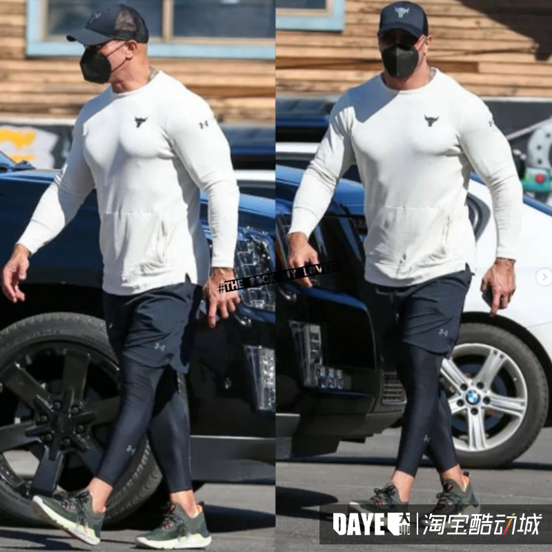 Under Armour Ua Autumn/Winter Johnson Bull Head Collaboration Knitted Sports Training Long Sleeve Solid Color Crew Neck Base Layer 1367050