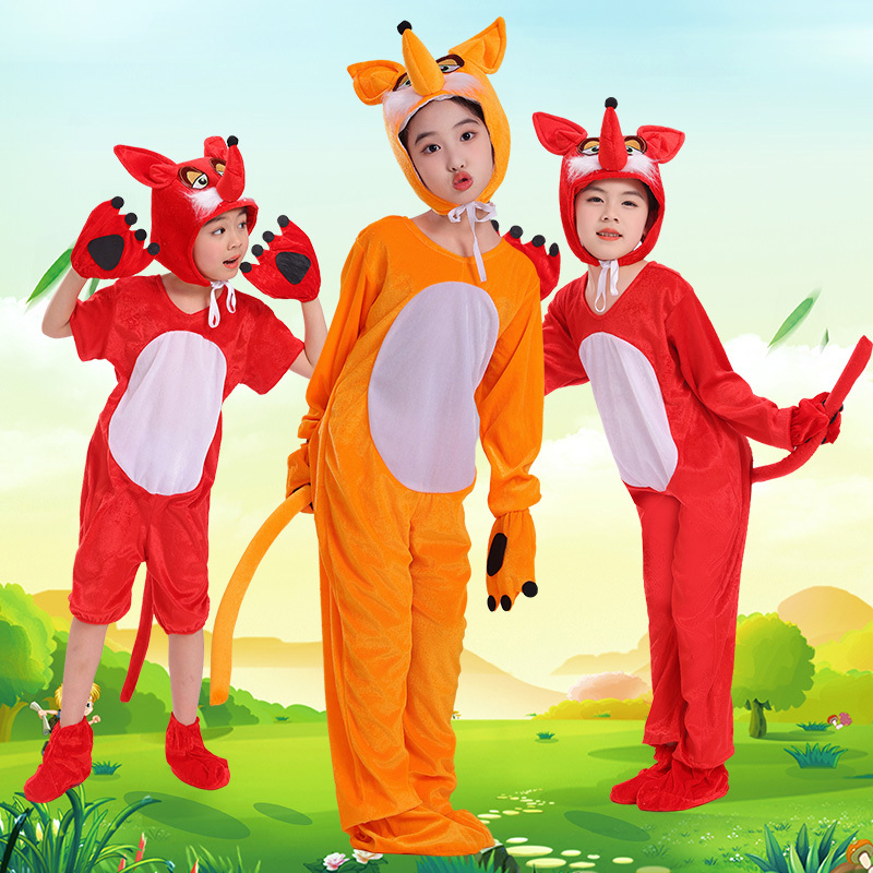 Xinmengbei Children's Fox Costume Fox Performance Costume Animal Dance Costume Fox Cartoon Animal Performance Costume
