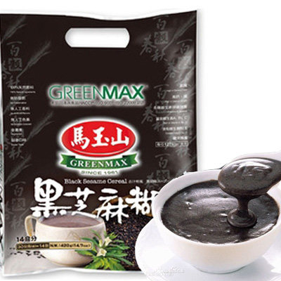中國臺灣飲品糊黑芝麻早餐沖泡飲料馬玉山黑芝麻糊袋裝360克
