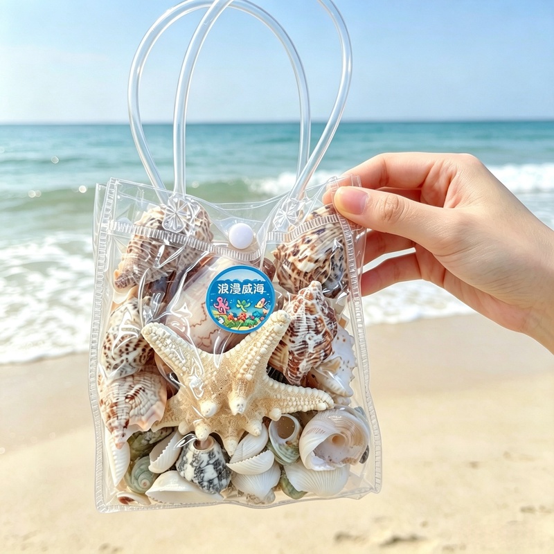 Natural Shell Conch Gift Bag Set Aquarium Landscaping Children's Ocean Gift Creative Gift for Friends