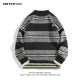 BOYUE contrast color striped sweater