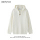 BOYUE silk jump metal buckle hooded pullover Japanese style Harajuku pullover oversize simple knitted sweater for men