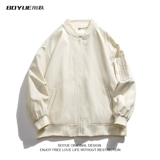 Цветная демисезонная куртка, бейсбольная форма с молнией, в американском стиле