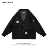 Демисезонный ретро вельветовый костюм для отдыха, куртка, оверсайз