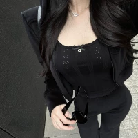 Зимний комплект, импортный плетеный трикотажный свитер, эффект подтяжки