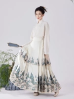 Qianli Jiangshan Ming System Hanfu Golden Makeup Flowup Corse Dorse Dress платья ткани национальный стиль новые китайские тонкие ежедневные девушки