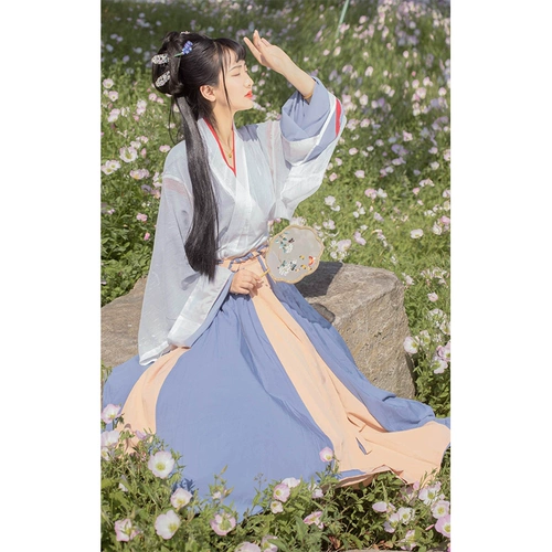 五五年 Hanfu Women Bai Lu, Hanlu, Lin Winter, кроссолларская юбка, 3 метра, 6 метров трех частей наборов сестринских нарядов