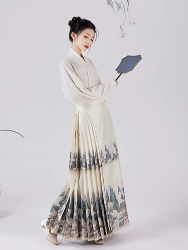 Qianli Jiangshan Ming System Hanfu Golden Makeup Flowup Corse Dorse Dress платья ткани национальный стиль новые китайские тонкие ежедневные девушки