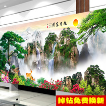 Rising sun East rising diamond painting diamond cross stitch welcome pine landscape landscape tile 2020 new living room full of diamonds