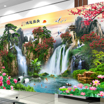 Masonry painting 5d full diamond round new sticker diamond painting cross embroidery dot diamond embroidery Hongyun Dangdang living room landscape landscape 2020