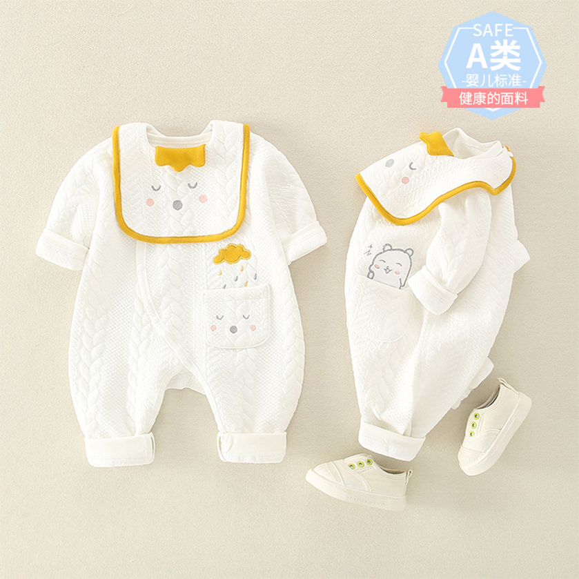 Baby's pyjamas spring and autumn pure cotton 1 season air cotton corner baby sleeping antifreeze pajamas 3