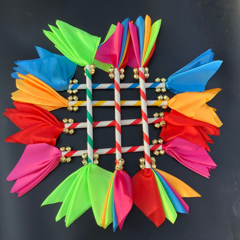 Flower sticks Kindergarten instruments Flowers Sticks Square Dance dance props cheerleaders Adult children Loud Sticks and King Whip 