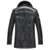 Papo Shiti 2019 mới Hained leather leather nam kinh doanh bình thường lông chồn cổ áo xuống áo khoác T - Quần áo lông thú áo khoác lót lông Quần áo lông thú