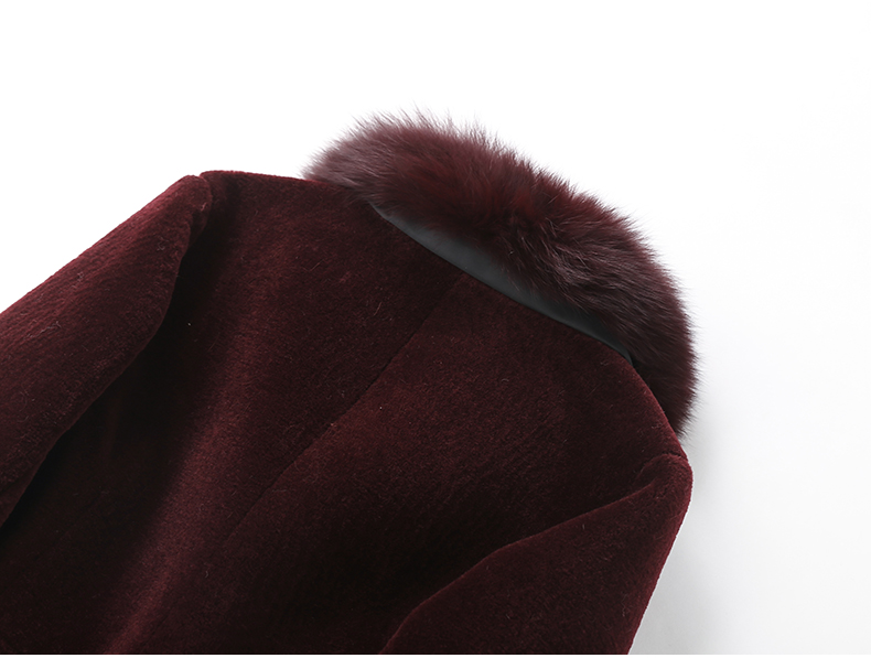 Papo Shiti 2018 Haining len lông mùa xuân và mùa thu mới fox fur cổ áo ladies phần dài Hàn Quốc áo khoác thủy triều áo khoác nữ lót lông