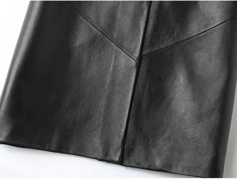 Papo Shidi 2018 mùa thu mới Hained leather leather nữ cộng với áo khoác dài bằng da cừu Hàn Quốc áo da cừu