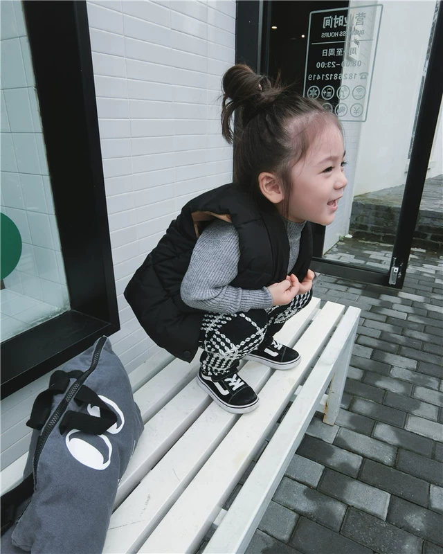 Áo cotton cho bé gái mùa thu mùa đông mới cho bé phiên bản Hàn Quốc của nam và nữ áo bé gái dày vest vest 1-2-3 tuổi 0