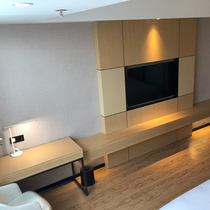 Express Business Hotel Room TV Wall Homestay Apartment Integrated TV Cabinet Writing Desk One-piece Table Customization