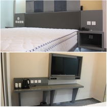 Express Hotel Hotel apartment room rental house into a full set of furniture without paint 1 8 meters soft bag bed backrest