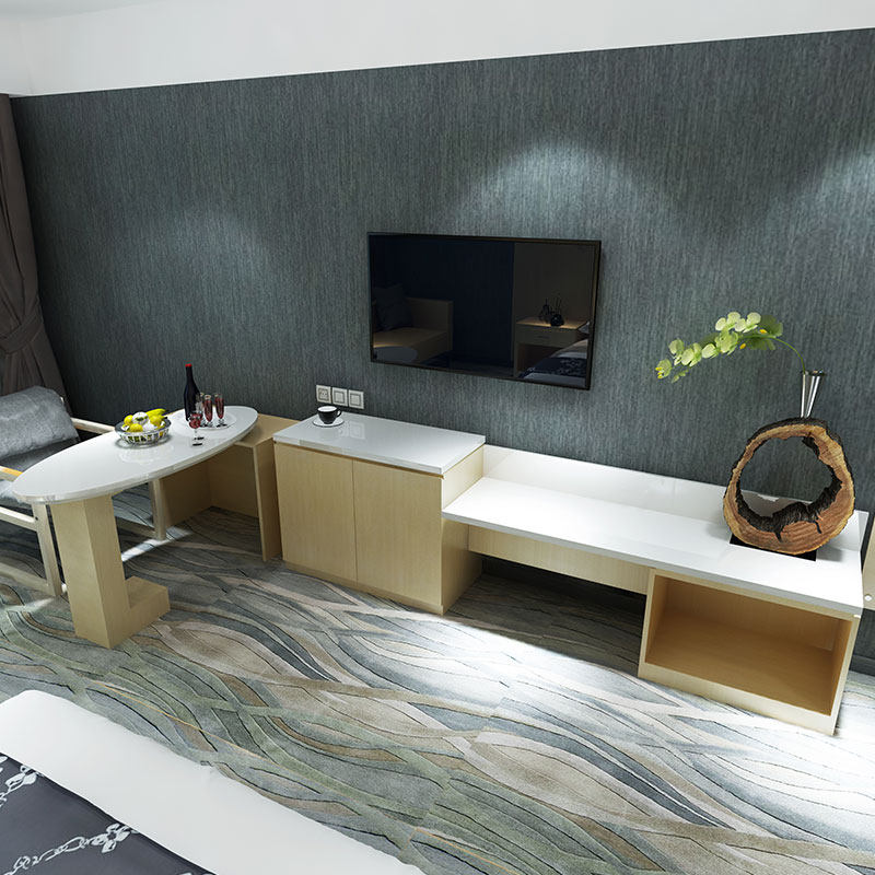 Hotel Guesthouse Luxury rooms Conjoined computer desk Writing Desk Locker Apartment TV Cabinet Spray Paint Customizable-Taobao