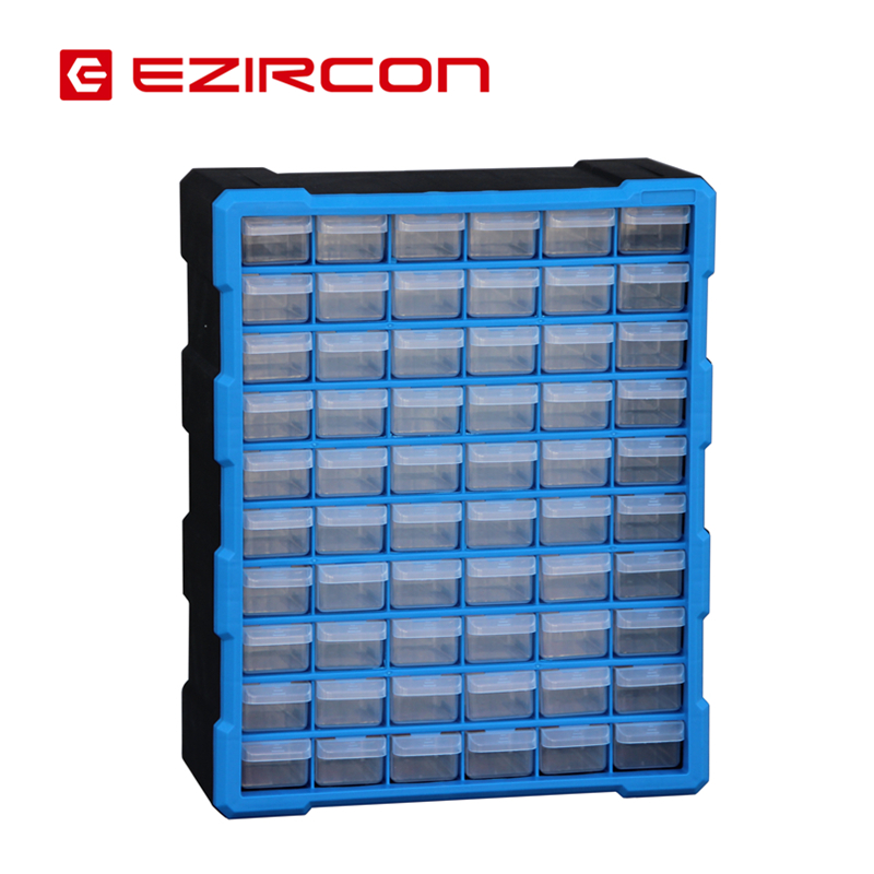 Blue parts box screw building block containing box parts box drawer type parts containing box