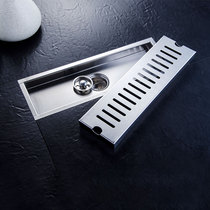 Faschau rectangular floor drain shower room deodorized lengthened large drainage strip toilet stainless steel invisible floor drain