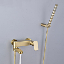 Faschso bathtub shower cylinder edge tap bathroom hanging wall style Ming-fit simple bathing suit full copper shower