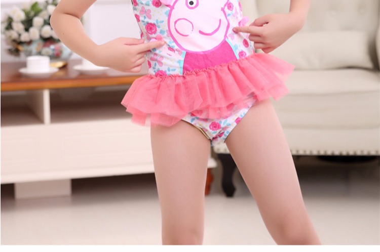 Đồ bơi cho bé gái Đồ lót cho trẻ em Đồ bơi cho trẻ em Đồ bơi cho bé Cô gái trẻ em 1-3-4 tuổi Lợn Áo tắm - Bộ đồ bơi của Kid đồ bơi cho bé gái