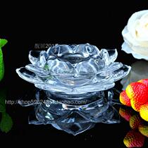 Lotus Shaped Crystal Glass Phantom Ashtrays Decoration Hem Wedding Gift Crystal Smoke Cylinder Fashion Creativity