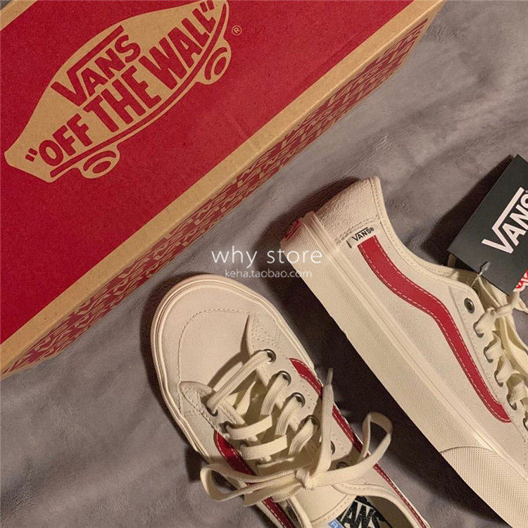 vans black ball white red