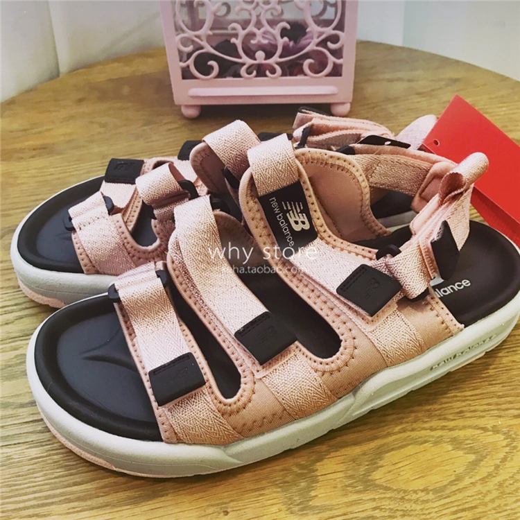 Hàn Quốc new new balance đen cherry hồng nam giới và phụ nữ thể thao bãi biển dép dép sd3205bbw dép quai hậu nữ đế cao