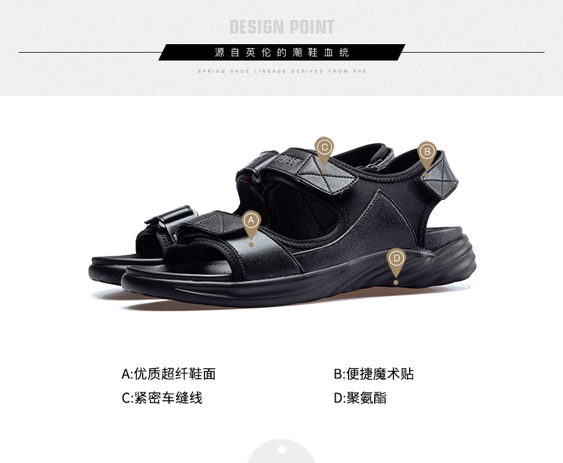 Playboy sandal nam 2018 hè mới giày nam đế xuồng thoáng khí phiên bản Hàn Quốc của xu hướng sandal cá tính shop giày