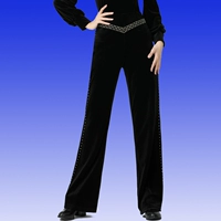 Бархатные черные штаны