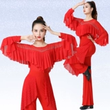 Новое танцевальное платье Гитты Летнее сетевая латино -танце