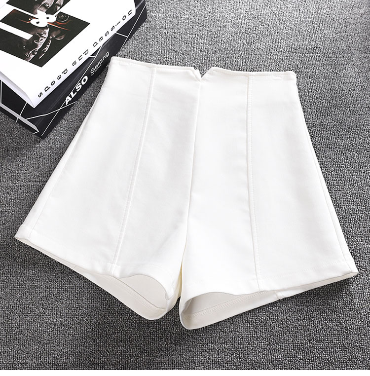 Mùa hè 2019 phiên bản Hàn Quốc mới của quần dài Một từ quần short ống rộng nữ mùa hè eo cao thon gọn mặc quần âu nóng bỏng - Quần short quần short da nữ cá tính