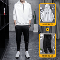 Sports suit mens autumn and winter New sweater running leisure sportswear suit suit men and women couples coat clothes