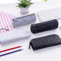 Pencil Bag Han Edition Creative Minima Blanket Pen Bag Large Capacity Student Pencil Bag Pure color cute pen bag pencil case